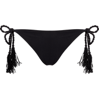 Bas de maillot de bain mini slip femme Tresses Noir vue de face