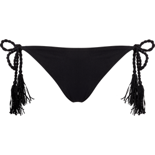 Mini slip bikini donna in corda Tresses Nero vista frontale