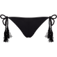 Women Rope Mini Brief Bikini Bottom Tresses Black front view