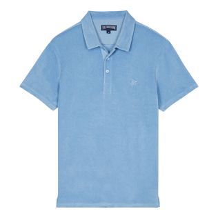 Men Organic Cotton Terry Polo Solid Divine front view