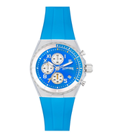 Montre chrono acier Vilebrequin Faience vue de face