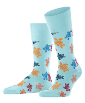 Calze uomo Rondes des Tortues Multicolores - Vilebrequin x Falke Acqua vista frontale indossata
