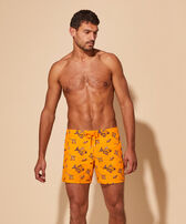 Men Swim Trunks Embroidered Vatel - Limited Edition Carrot front worn view