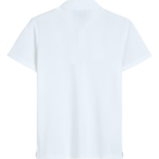 Men Terry Polo Solid White back view