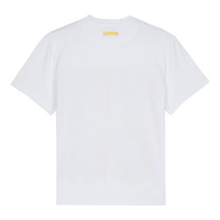 Camiseta de algodón orgánico con estampado Sunny Streets para hombre Blanco vista trasera