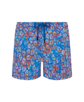 Women Swim Shorts Carapaces Multicolores Sea blue front view