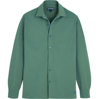 Men Cotton Shirt Solid Linden 正面图