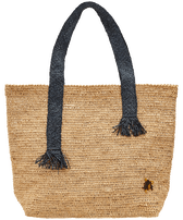 Bolsa de playa de rafia Hemp vista frontal