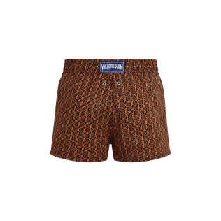 Kurze Graphic Wrinkles Badeshorts für Herren Marineblau Rückansicht
