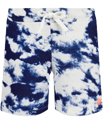 Boys Jogger Bermuda Tie & Dye Navy front view