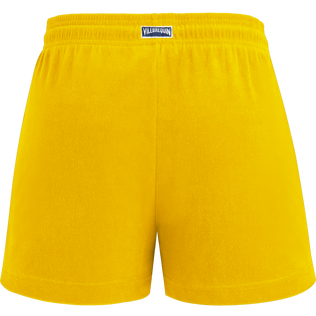 Women Terry Shorts Solid Corn back view