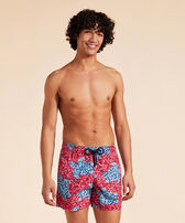 Bañador con estampado Turtles Sequins para hombre Merlot vista frontal desgastada