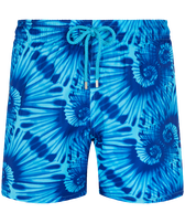 Bañador ultraligero y plegable con estampado Nautilius Tie & Dye para hombre Celeste vista frontal