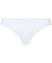 Bas de maillot de bain culotte femme uni Blanc vue de face
