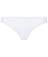 Solid Midi-Bikinihose für Damen Weiss Vorderansicht