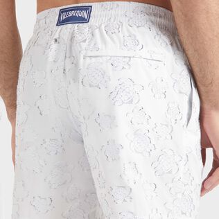 Men Swim Trunks Ronde des tortues Jacquard White details view 2