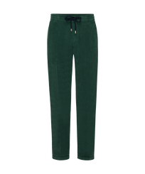 Men Large Lines Corduroy Jogger Pants Vintage Pine 正面图