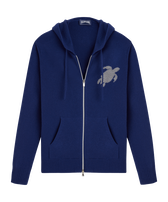 Men Full Zip Cotton Cashmere Cardigan Ink front view