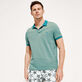 Polo en piqué de coton homme uni Tilleul vue portée de face