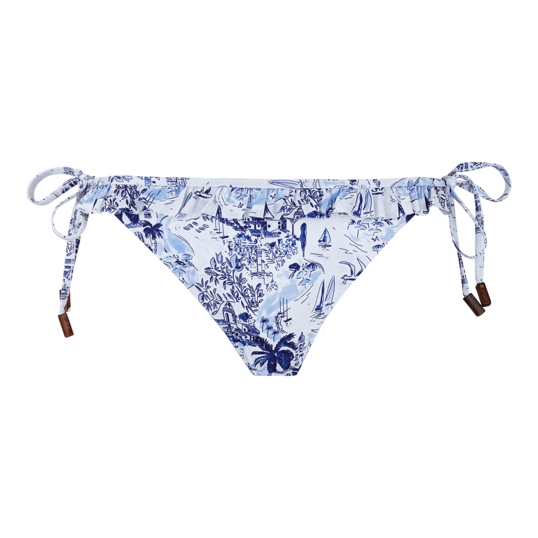 Riviera Bikinihose Zum Seitlichen Binden Für Damen - Florly - Blau - Größe XS - Vilebrequin