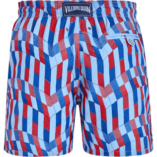 Men Swim Shorts Embroidered Graphic Glass - Limited Edition Flax flower 后视图
