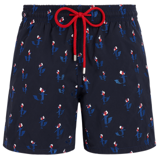 Men Swim Shorts Embroidered Cocorico ! - Limited Edition Ink front view
