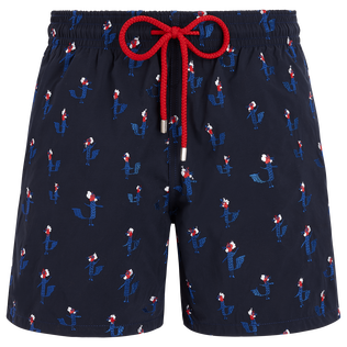 Men Swim Trunks Embroidered Cocorico ! - Limited Edition Ink front view
