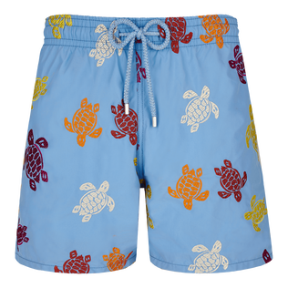 Men Swim Shorts Embroidered Tortue Multicolore - Limited Edition Divine front view