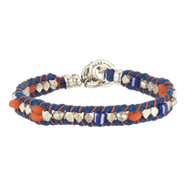 Bracelet tressé unisexe perles Everly- Vilebrequin x Gas Bijoux Faience vue de face