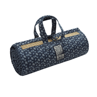 Raffia-Strandmatte – Sun Collector Marineblau Vorderansicht