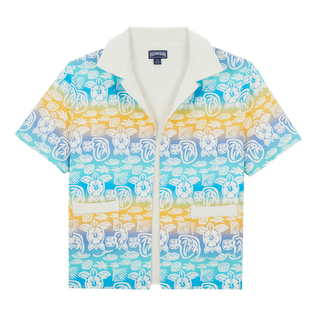 男童 Tahiti Turtles 棉质保龄球衫 White 正面图