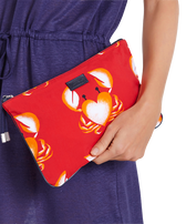 Zipped Beach Pouch St Valentine 2020 Medicis red vista frontal desgastada