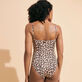 女士 Turtles Leopard 紧身胸衣连体泳衣 Straw 背面穿戴视图