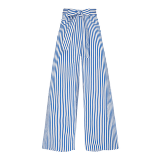 Women Organic Cotton Pants Striped - Vilebrequin x Ines de la Fressange Palace front view