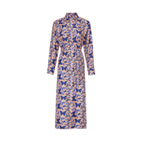 Women Long Silk Shirt Dress Blush front view