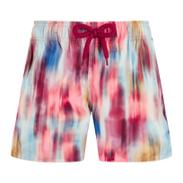 Boys Swim Shorts Ultra-light and Packable Ikat Flowers Multicolor front view