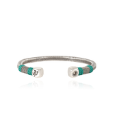 Pulsera plateada Jonc - Vilebrequin x Gas Bijoux Veronese green vista frontal