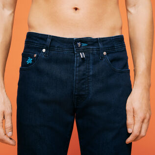 Men 5-Pockets Jeans Requins 3D Dark denim w1 details view 3