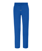 Pantalon en laine homme uni Bleu de mer vue de face