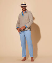 Men Layering Linen Look  front view