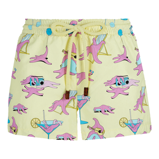 Women Swim short Jeux de Plage Yellow front view