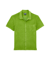 Camisa de bolos en algodón de color liso unisex Camouplage vista frontal