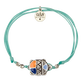 Pulsera de cuerda con tortuga esmaltada - Vilebrequin x Gas Bijoux Lazulii blue vista frontal