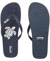 Men Beach Flip flops Turtle Navy 2 front view