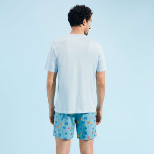 Camiseta de algodón con estampado Capri para hombre Divine vista trasera desgastada