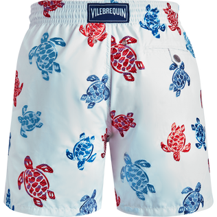 男士 Tortue Multicolore 刺绣游泳短裤 - 限量款 White 后视图