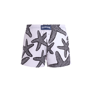 Men Short Swim Shorts Starlette White back view