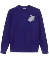 Men Wool and Cashmere Crewneck Sweater Turtle Ink front view