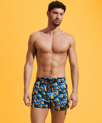 Maillot de bain court homme Piranhas Bleu marine vue portée de face