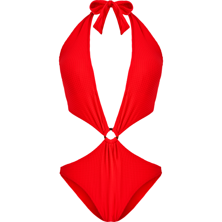 Jacquard Vichy Trikini-badeanzug Für Damen - Fresh - Rot - Größe XS - Vilebrequin